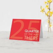 幸せな四半世紀のバースデー・カード カード (黄色い花)