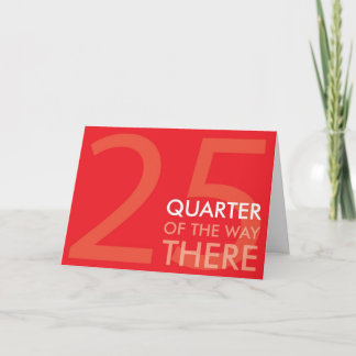 幸せな四半世紀のバースデー・カード カード