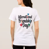 幸せな国際的友情の日 トライブレンドTシャツ (裏面)