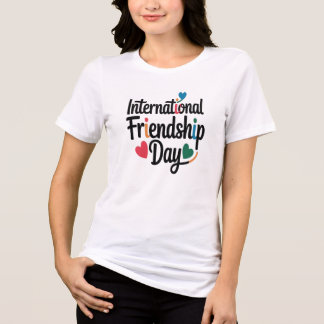 幸せな国際的友情の日 トライブレンドTシャツ