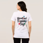 幸せな国際的友情の日 トライブレンドTシャツ (裏面全面)