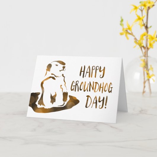 幸せな地元の日 カード (黄色い花)