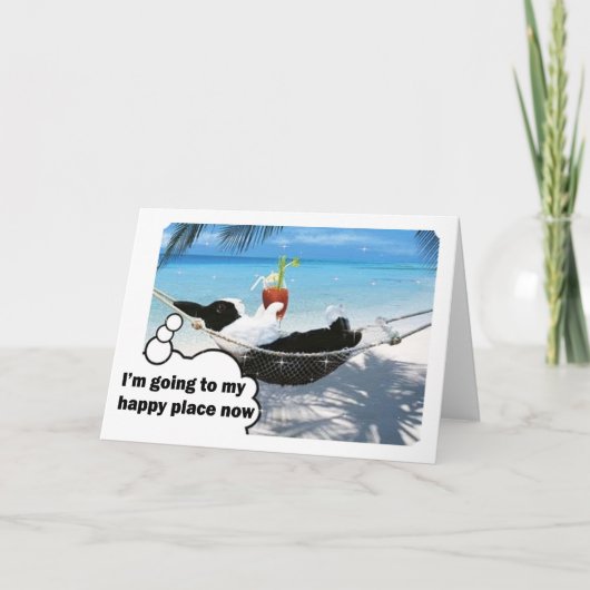 幸せな場所のオランダのウサギ カード (正面)