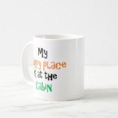 幸せな場所はキャビンMug コーヒーマグカップ (正面左)
