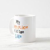 幸せな場所はマグカップ湖にある コーヒーマグカップ (正面左)