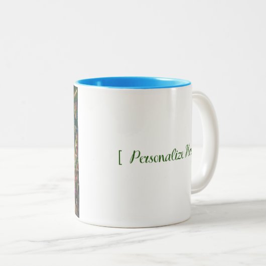 幸せな場所をカスタマイズ可能 ツートーンマグカップ (正面右)