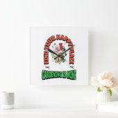 「幸せな場所を探して…」 スクエア壁時計 (ホーム)