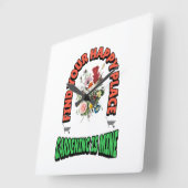 「幸せな場所を探して…」 スクエア壁時計 (傾斜)