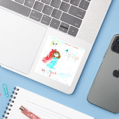 幸せな場所を見つけよう ADHDと私 ステッカー シール (ノートパソコンとiPhone)