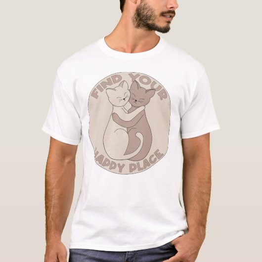 幸せな場所を見つけよう Tシャツ (正面)