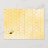 幸せな夏のあいさつひまわりフローラミツバチ ポストカード (裏面)