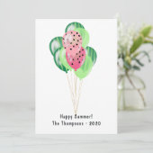 幸せな夏のスイカ風船挨拶 カード (スタンド正面)