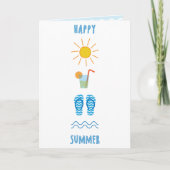 幸せな夏の挨拶状 カード (正面)