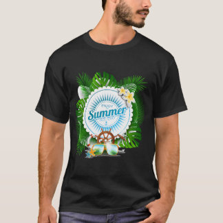 幸せな夏休みの時間 海の日 愛好家 釣り Tシャツ