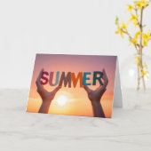 幸せな夏 カード (黄色い花)