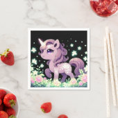 幸せな夢のユニコーン赤ちゃんシャワー スタンダードカクテルナプキン (インサイチュ)