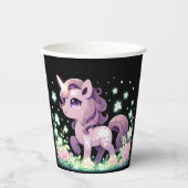幸せな夢のユニコーン赤ちゃんシャワー 紙コップ (正面)