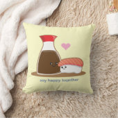 幸せな大豆一緒に クッション (ブランケット)