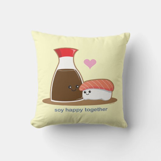 幸せな大豆一緒に クッション (正面)