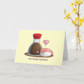 幸せな大豆 カード (黄色い花)