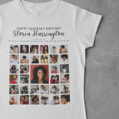 幸せな天国の誕生日 | 写真トリビュートメモリアル Tシャツ