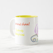 幸せな太陽の上昇 ツートーンマグカップ (正面左)