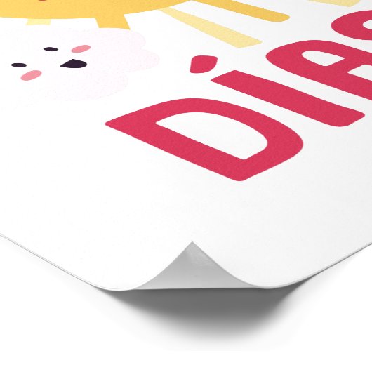 幸せな太陽の幼稚園アート スペイン語 ポスター (角)