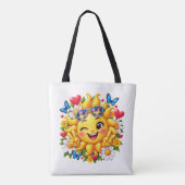 幸せな太陽の花の虹 トートバッグ (裏面)