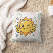 幸せな太陽の赤ちゃんスローピロー クッション (ブランケット)