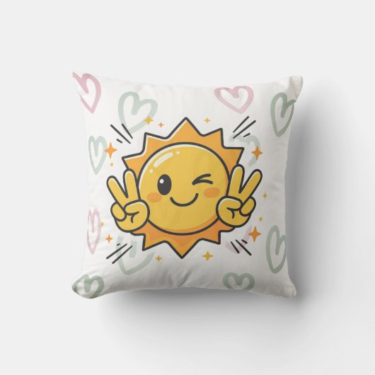 幸せな太陽の赤ちゃんスローピロー クッション (正面)
