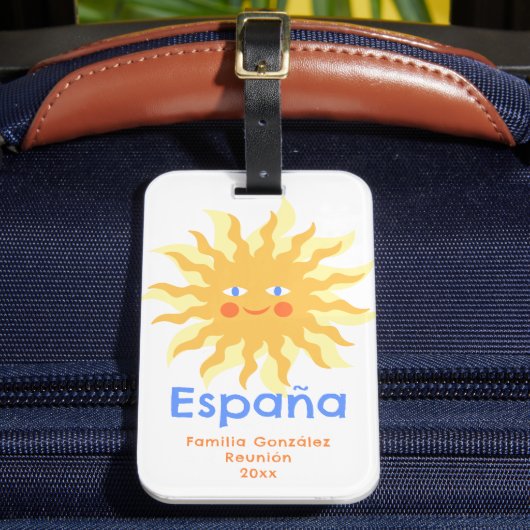 幸せな太陽 スペイン イタリア メキシコ 家族の再会 ラゲッジタグ (正面インサイチュ2)