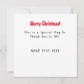 幸せな女と一緒に楽しいクリスマストナカイ サンキューカード (裏面)