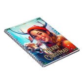 幸せな女と一緒に楽しいクリスマストナカイ ノートブック (右側)