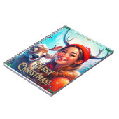 幸せな女と一緒に楽しいクリスマストナカイ ノートブック (左側)