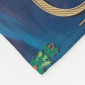 幸せな女と一緒に楽しいクリスマストナカイ フリースブランケット (角)