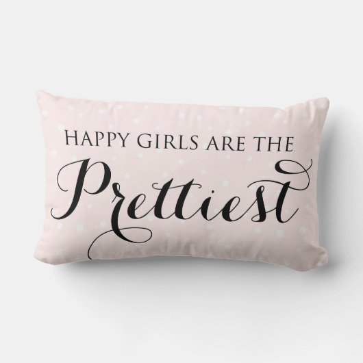 幸せな女の子がかわいらし引用文枕 ランバークッション (裏面)