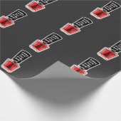 幸せな女の子にかわいらしいネイルのマニキュアの恋人があります ラッピングペーパー (角)