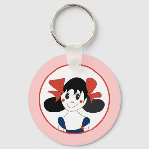 幸せな女の子のキーチェーン キーホルダー