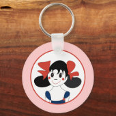 幸せな女の子のキーチェーン キーホルダー (正面)