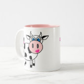 幸せな女の子牛コーヒー・マグ ツートーンマグカップ (正面左)