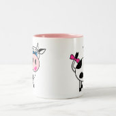 幸せな女の子牛コーヒー・マグ ツートーンマグカップ (中央)