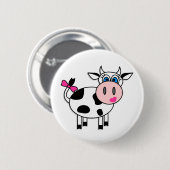 幸せな女の子牛 缶バッジ (正面&裏面)