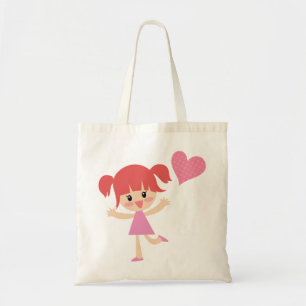 幸せな女の子 トートバッグ