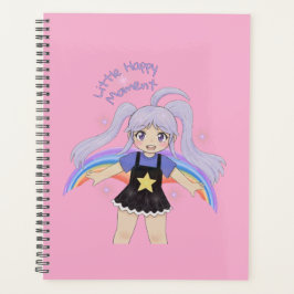 幸せな女の子 手描きイラスト – 小さな幸せ プランナー手帳