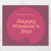 幸せな女の日は望みが赤い スパークリングワインラベル (シングルラベル)