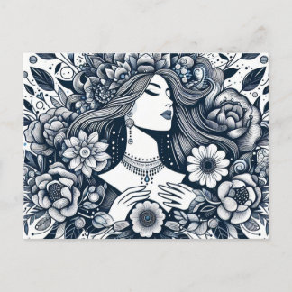 幸せな女性の日あらゆるところで女性を顕彰 ポストカード