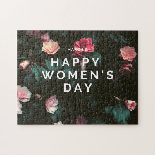 幸せな女性の日のフローラ ジグソーパズル (横)