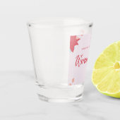 幸せな女性の日をピンクに願う ショットグラス (左)
