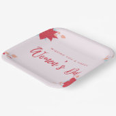 幸せな女性の日ピンク ペーパープレート (傾斜あり)