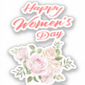 幸せな女性の日 シール (正面)